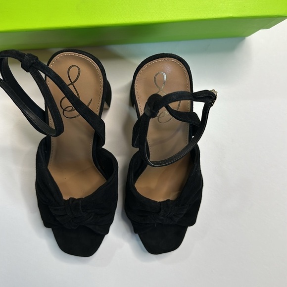 Sam Edelman Kirsten Platform Black Suede Heels - Picture 4 of 10